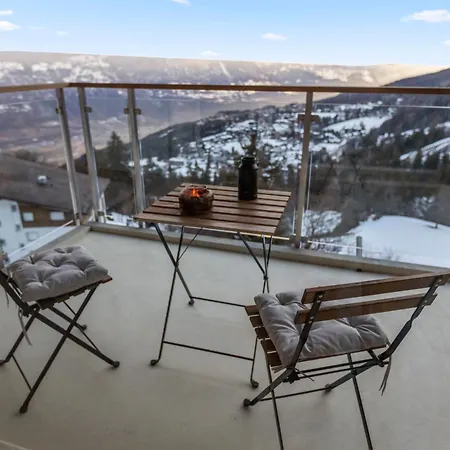 Cosy, Neuf, Vue Panoramique, Centre A 4 Min A Pied Apartament Crans-Montana